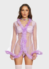 Lavender Dream Land Feather Robe