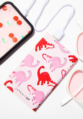 Pink Dino Portable Charger