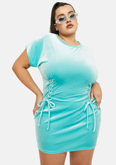 Plus Berry Gonna Act Out Velour Mini Dress