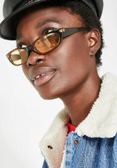 Amber Can't Buy Love Rectangle Sunglasses