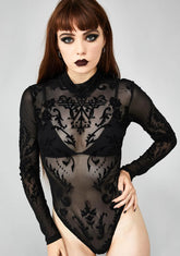 Solemn Seductress Sheer Bodysuit