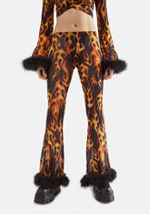 Hottie Desires Mesh Flare Pants