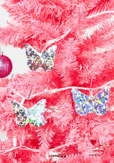 Vapor Waves 3-Pack Butterfly Ornaments