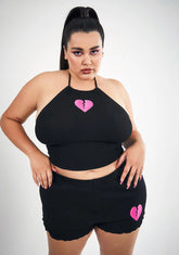 Showing No Affection Halter And Shorts Set