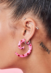 Ladybug Love Swirl Earrings