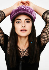 Plum Sugar Baby Velvet Cap
