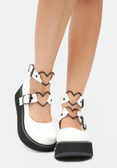 White Sprite Platform Mary Janes