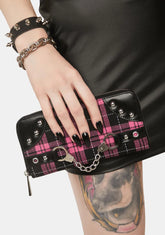 Pink Tartan Handcuff Wallet