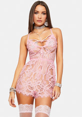 Feel My Heartbeat Eyelash Lace Romper