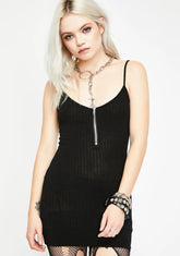 Ink Underneath It All Ribbed Dress