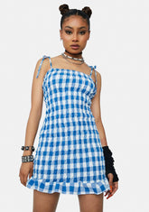 Royal Good Ideas Gingham Mini Dress