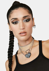 Heart In A Cage Layered Necklace