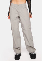 Cleo Grey Y2K Cargo Pants
