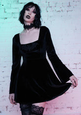 All Bats Are Off Velvet Dress Set