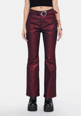 Penny Slot Flared Pants