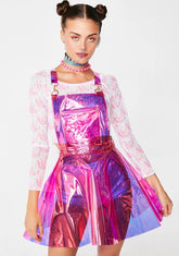 Candy Gurl Hologram Overall Dress