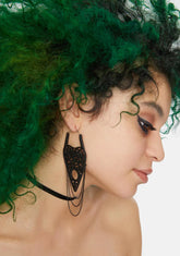 What Lies Beyond Chain Planchette Earrings