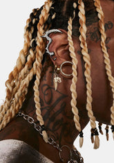 Distortion Diamond Plate Metal Ear Cuffs