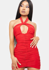 Rouge Obviously Chic Halter Mini Dress