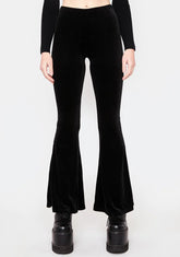 She Should Be There Velour Flare Pants