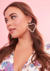 Love Blooms Beaded Heart Earrings