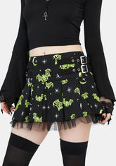 Nocturnal Behavior Pleated Skirt