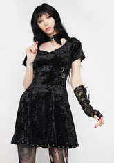 Devil Magic Velvet Mini Dress