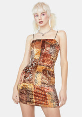 Better For It Patchwork Mini Dress
