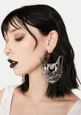 Lunar Kitty Hoop Earrings