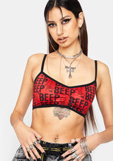 Think Fast Graphic Bralette