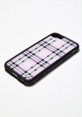 Lavender Plaid Iphone Case