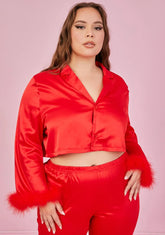 True Lover's Quarrel Satin Pajama Shirt