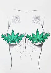 Green Leaf Demi Pasties