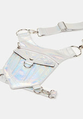Icy Cosmic Oracle Snakeskin Hip Bag