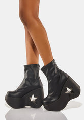 Dynamite-100 Platform Wedge Ankle Boot