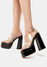 Scotty Platform Clear Heels