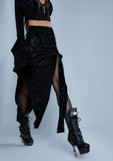Too Far Gone Velvet Maxi Skirt