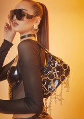 Don't Cross Us Chain Mini Bag