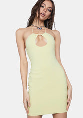 Kiwi Kinda True Keyhole Halter Dress