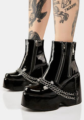 Black Amalfi Chain Boots