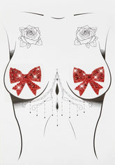 Pleasure's Mine Rhinestone Bow Pasties
