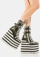 Striped Double Stacked Traitor Boots