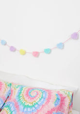Pastel Love Fuzzy Heart Garland