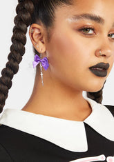 Sweet Hot And Mean Bow Earrings