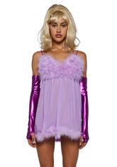 Fembot Babe Costume Set - Purple