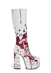 Scream Queen Gogo Boots - White