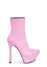Taking Chances Ankle Boots - Pink