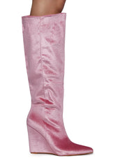 Totally Mesmerized Knee High Boots - Pink
