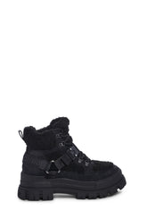 Aspha Com Mid Warm Platform Sneakers - Black