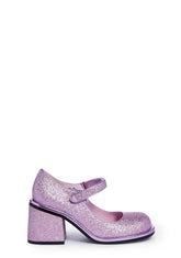 Desire Me Platform Mary Janes - Purple